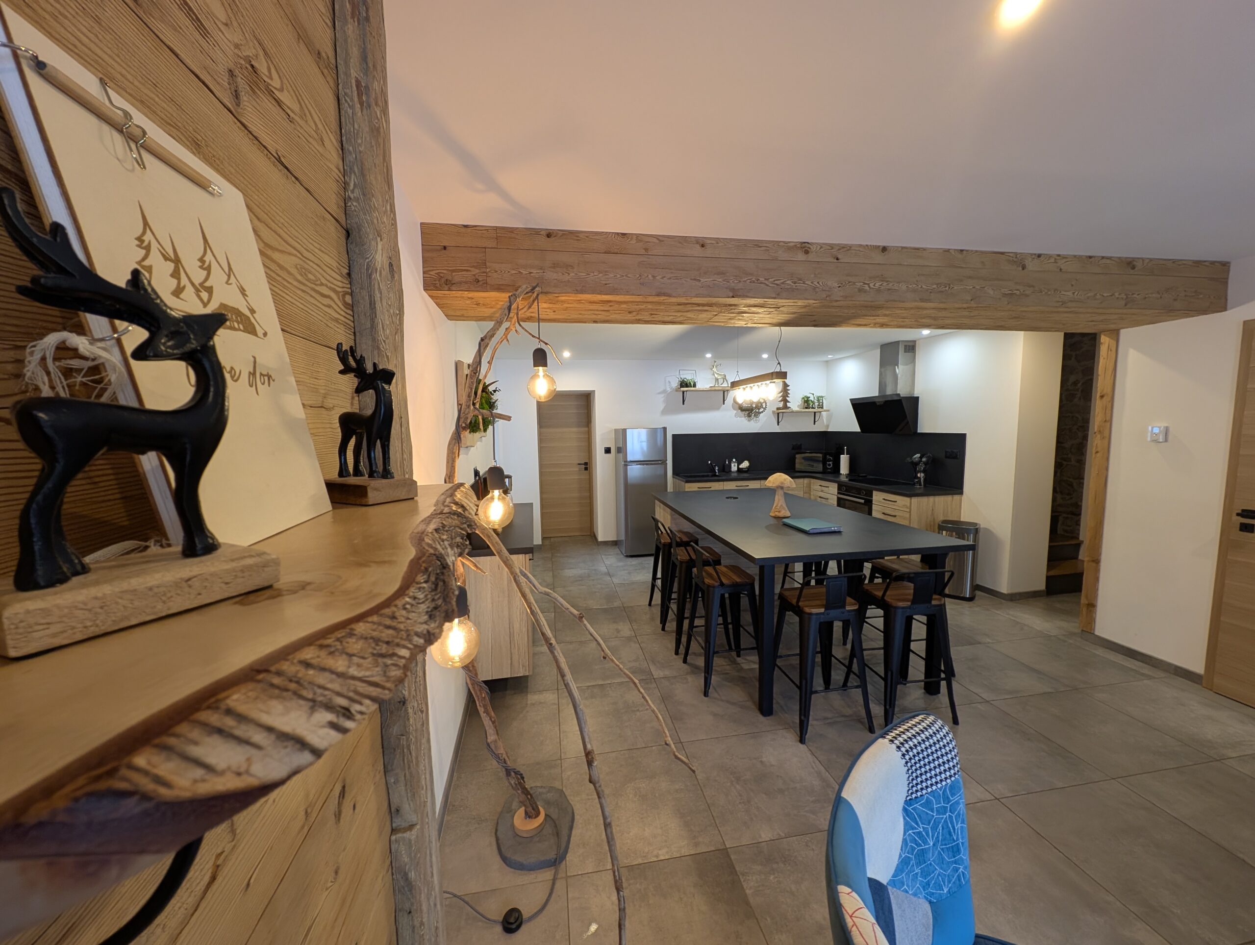 Gîte Pipelette 6 pers espace salon cuisine